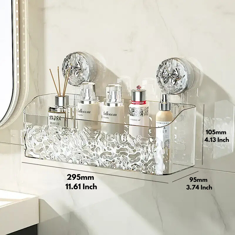 Estante de pared práctico sin perforación para el baño