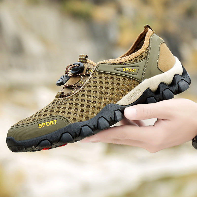 Orthopedic hiking shoes with quick-drying 